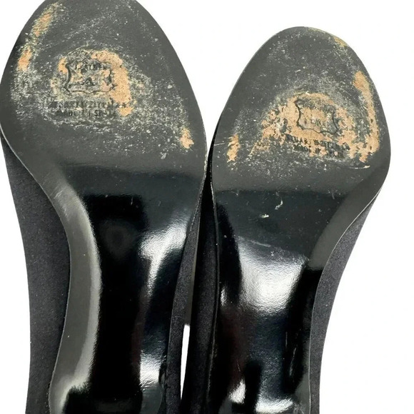 STUART WEITZMAN size 9 Evening Peep toe Pumps vintage Y2K bow - Picture 15 of 15